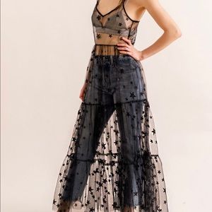Black tulle star dress only the dress. Size S-M